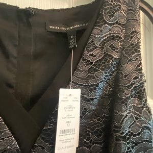 Sleeveless Bonded Lace Fit-And-Flare Dress